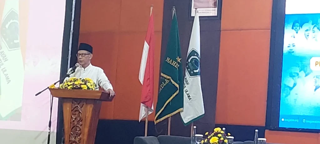 Pembukaan Ketua PW ISNU Jatim KH. Balya Firjaun Barlaman.